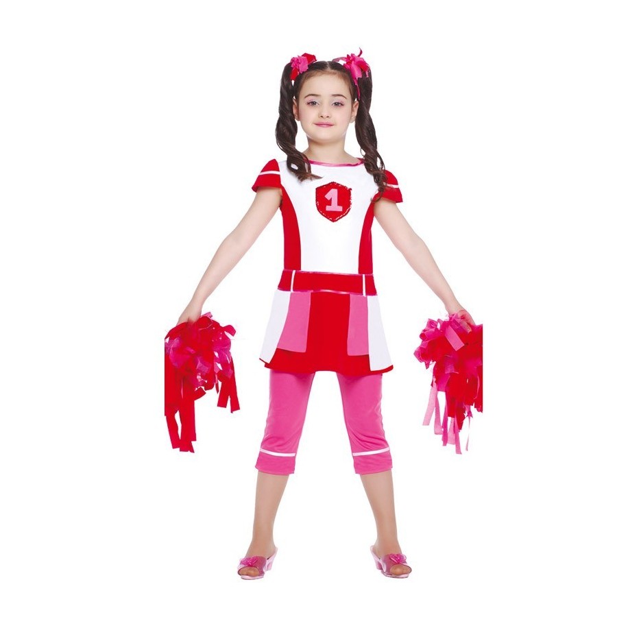 Disfraz de Animadora Roja Infantil