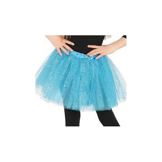 TUTU PURPURINA AZUL INFANTIL