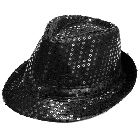 SOMBRERO LENTEJUELAS NEGRO