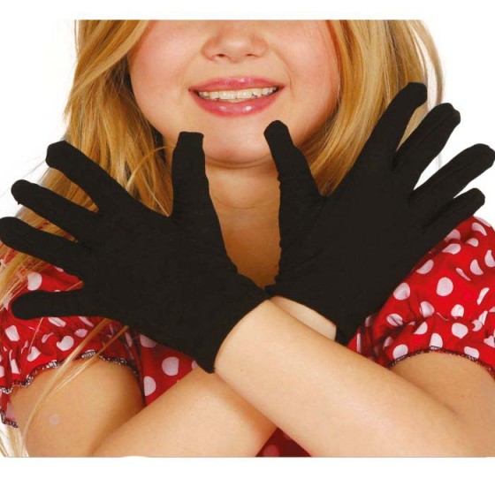 GUANTES CORTOS NEGROS INFANTIL