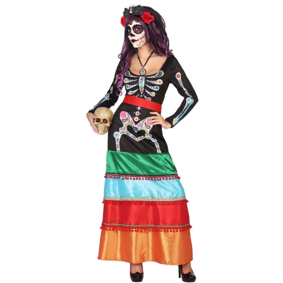 DISFRAZ DE ESQUELETO CATRINA