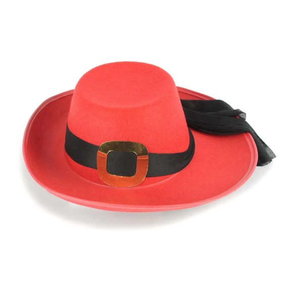 SOMBRERO MOSQUETERO ROJO INFANTIL